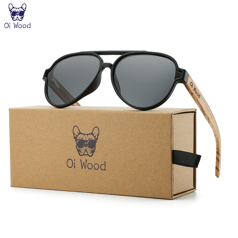 Sunglasses Aviator Polarized - Oi Wood okulary przeciwsłoneczne dla kobiet