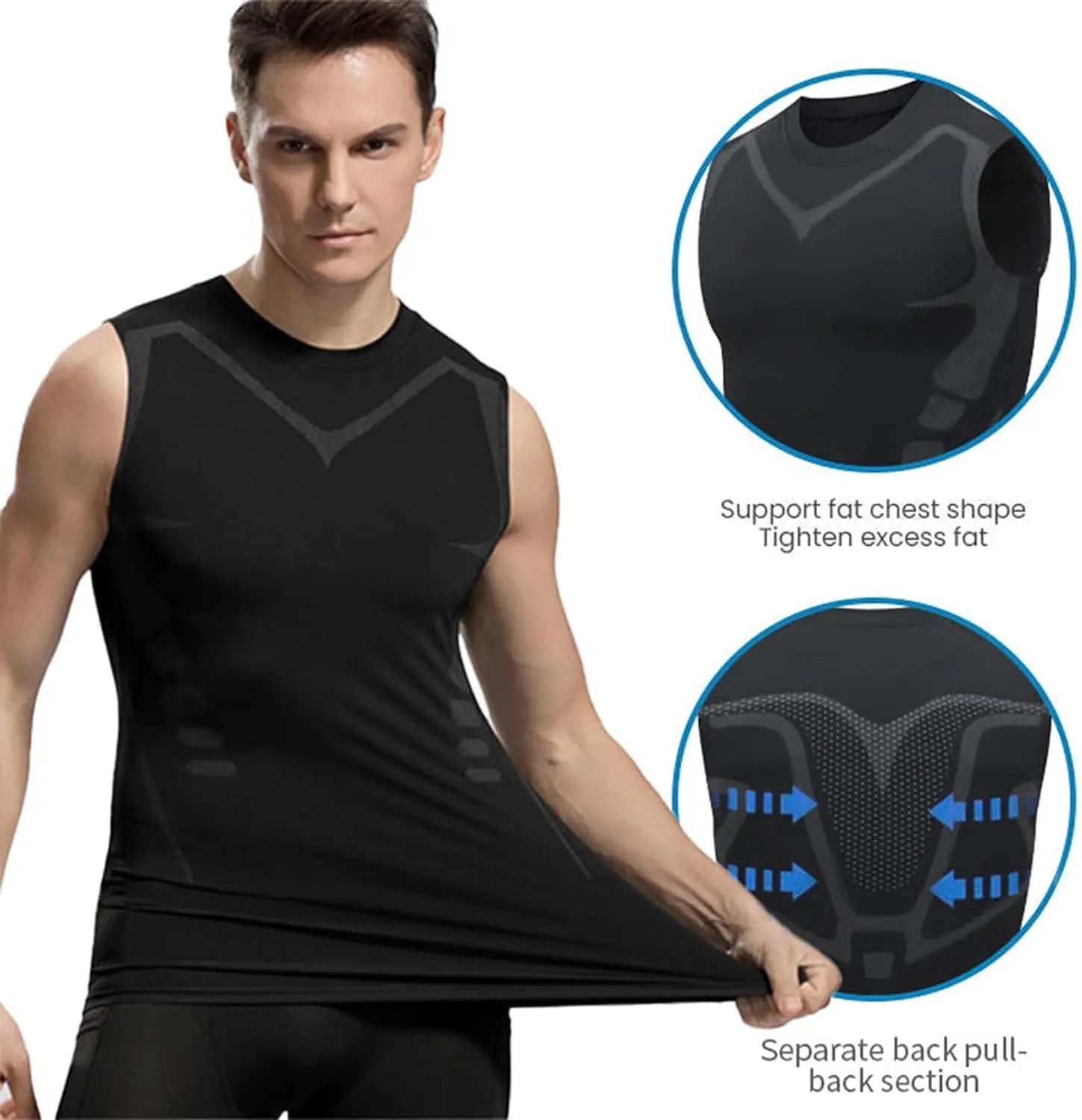Męski top kompresyjny bez ręka – Tank Top Muscle recenzja i cena