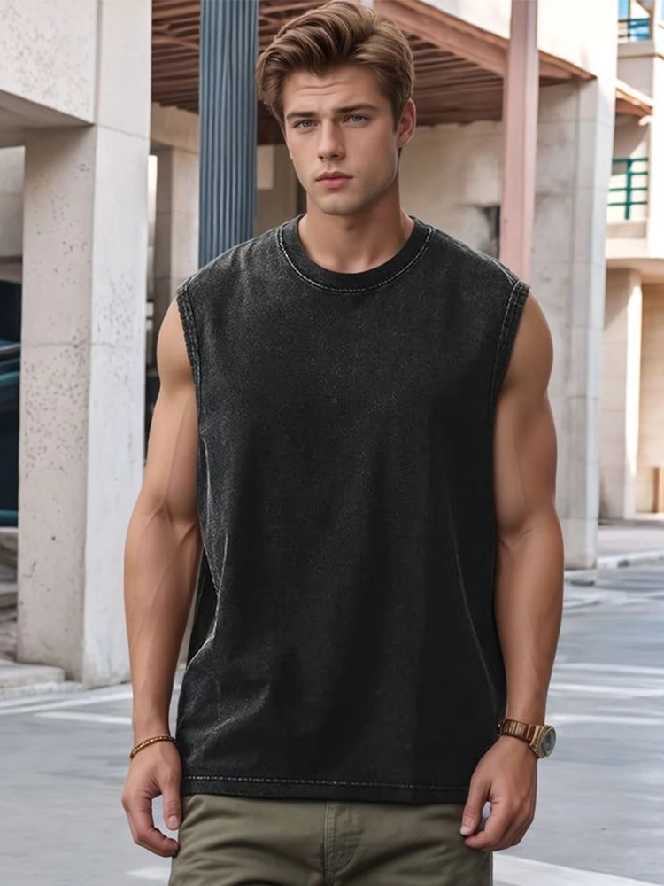 Męskie koszulki bez rękawów z  – Tank Top Muscle recenzja i cena