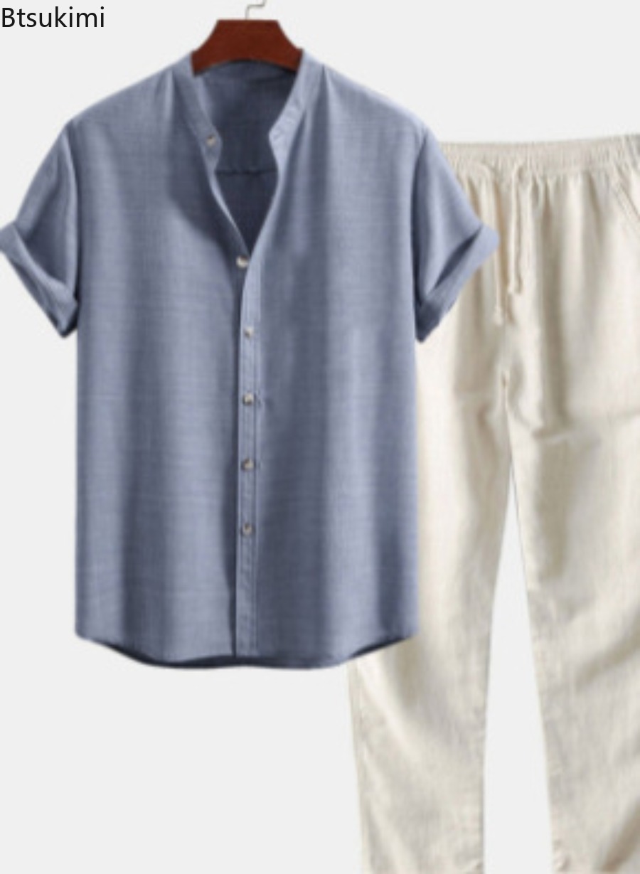 Męski zestaw plażowy na lato 2 – Short Linen Drawstring recenzja i cena