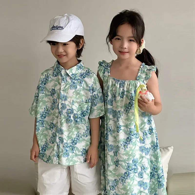 Koszule dla chłopców, koreańsk – Resort Shirt Floral recenzja i cena