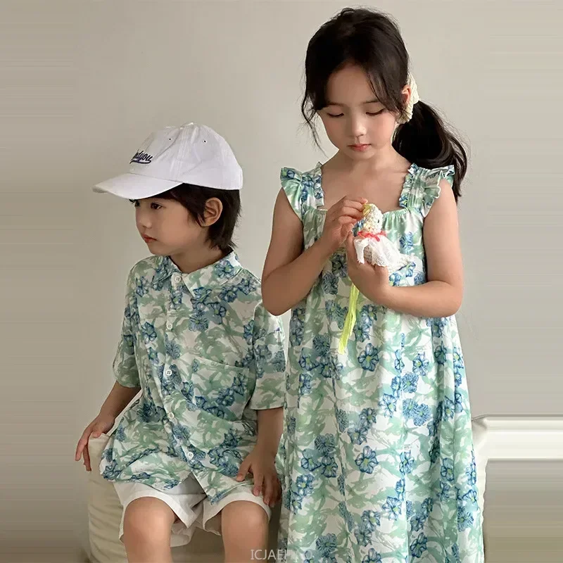 Koszule dla chłopców, koreańsk – Resort Shirt Floral recenzja i cena