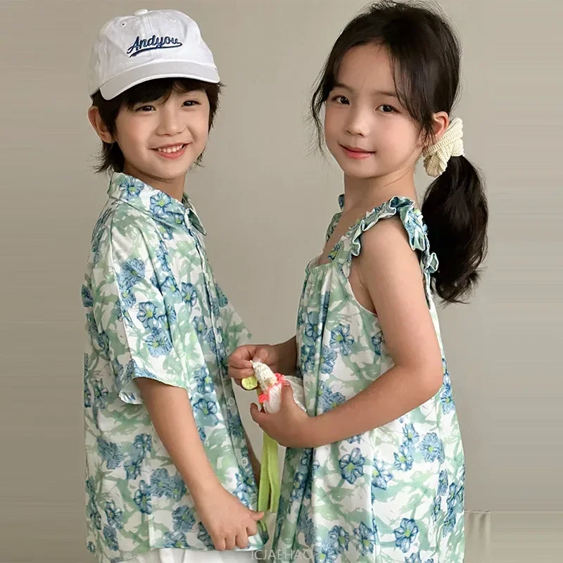 Koszule dla chłopców, koreańsk – Resort Shirt Floral recenzja i cena