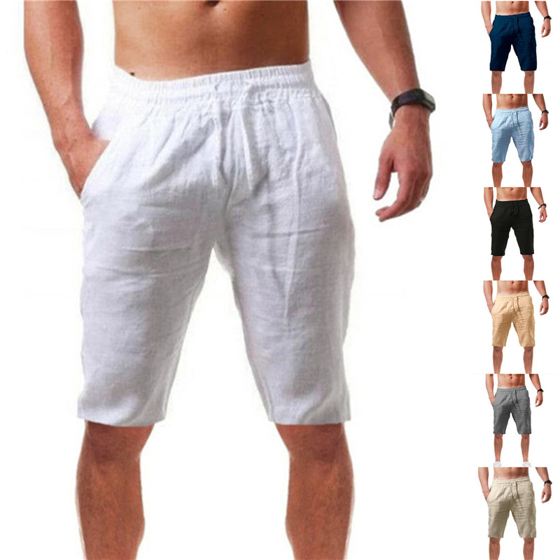 Nowe męskie bawełniane szorty  – Short Linen Drawstring recenzja i cena