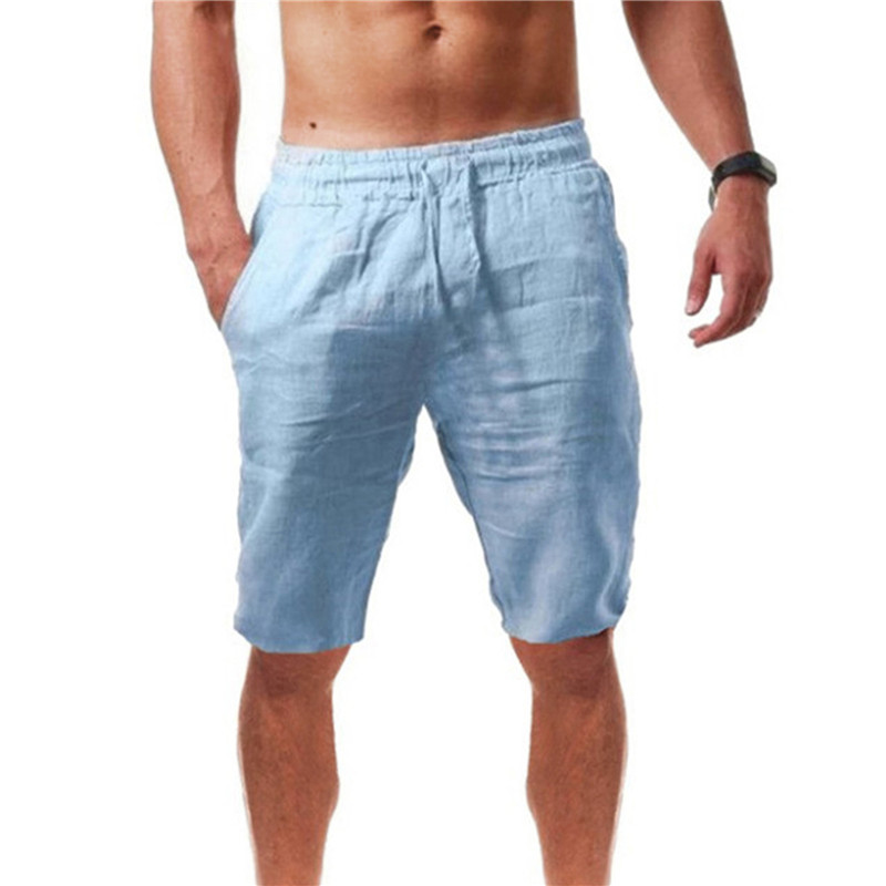 Nowe męskie bawełniane szorty  – Short Linen Drawstring recenzja i cena